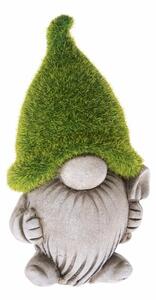 Gnom de grădină cu lopată, ceramică, 10,5 x 18,5 x 8,5 cm
