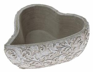 Ghiveci de flori din beton inima Orient, 16 x 6 x18 cm