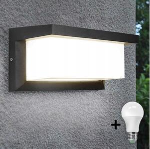 Aplică LED de exterior cu bec și senzor crepuscular NEELY 1xE27/9W/230V IP54