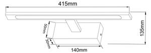 Aplică LED pentru oglindă Zuma Line W89443-12W-BK ALTER LED/12W/230V IP44 negru