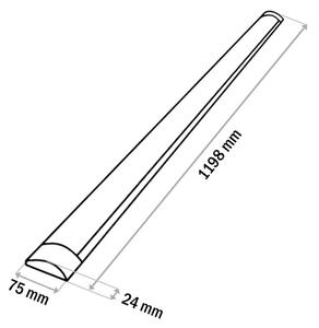 Corp de iluminat LED pentru corpuri de bucătărie QTEC LED/36W/230V 120 cm negru