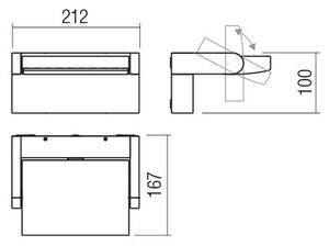 Redo 90584 - Aplică de exterior FLIP LED/20W/230V 3000K IP54 antracit