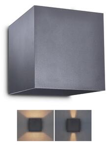 Aplică LED de exterior Brilagi CUBE LED/6W/230V antracit IP54