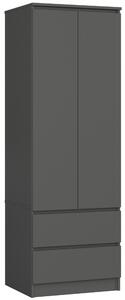 Dulap haine STAR cu 2 usi si 2 sertare 180 x 60 x 51 cm antracit