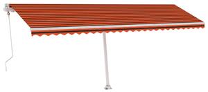 Copertină autonomă retractabilă automat oranj&maro 600x300 cm