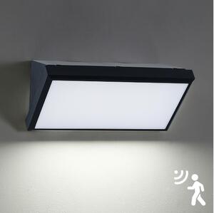 Brilagi - Aplică de perete LED pentru exterior cu senzor TRIANGLE LED/20W/230V, negru