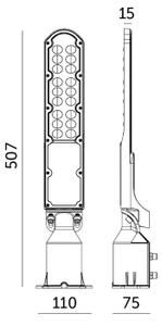 Lampă LED stradală cu senzor crepuscular CYOTO LED/50W/230V IP65 4000K