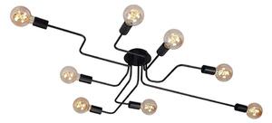 Lustră aplicată Briloner 2888-085 FARETTO 8xE27/60W/230V negru