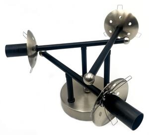 Lustră aplicată MALENA 3xE14/5W/230V negru/gri