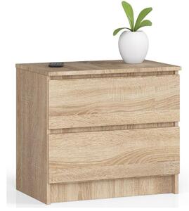 Noptiera cu 2 sertare 60 x 55 x 40 cm sonoma
