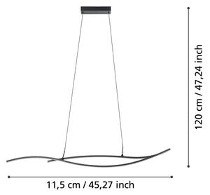 Lustră LED pe cablu Eglo 901207 GRISOLIA LED/20W/230V 4000K negru