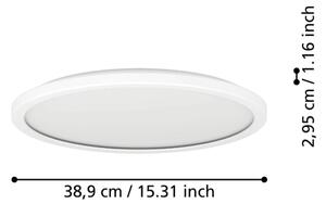 Plafonieră LED de exterior Eglo 901447 ROVITO 18,5W/230V d. 38,9 cm IP44 alb