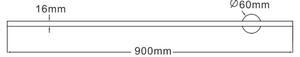 Aplică LED Zuma Line W90477-90BK TROY LED/12W/230V 90 cm negru