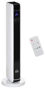 HOMCOM Încălzitor electric oscilant 1100/2200 W PTC — telecomandă, temporizator 8h | Aosom Romania