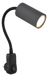 Aplică pentru priză Globo 57911DPG ROBBY 1xGU10/25W/230V negru