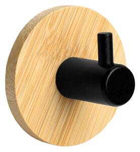 Suport de perete pentru prosoape - Kendar lemn / negru 4.8 x 4.8 x 3 cm