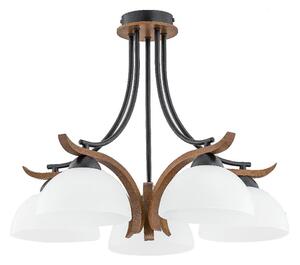 Lustră aplicată BAFIA 5xE27/15W/230V maro