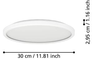 Plafonieră LED de exterior Eglo 901446 ROVITO 13,9W/230V d. 30 cm IP44 alb