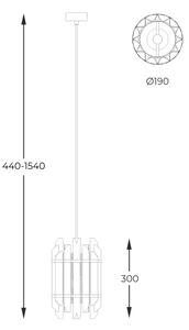 Lustră pe cablu Zuma Line P0556-01D-V7V7 ALEXANDRIA 1xE14/40W/230V auriu
