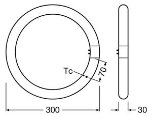 Tub LED fluorescent Osram G10q/18,3W/230V 6500K