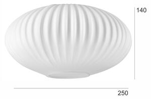 Abajur de rezervă din sticlă pentru lustră HARMA E27 14x25 cm alb
