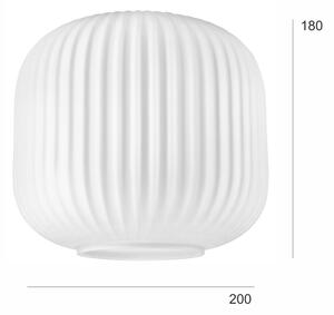 Abajur de rezervă din sticlă pentru lustră HARMA E27 18x20 cm alb