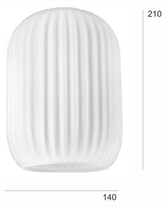 Abajur de rezervă din sticlă pentru lustră HARMA E27 21x14 cm alb