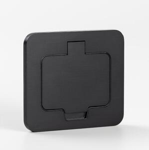 Priză încastrabilă de podea de exterior Solight 5B322B IP55 negru dreptunghiular