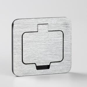 Priză încastrabilă de podea de exterior Brilagi IP55 crom mat dreptunghiular