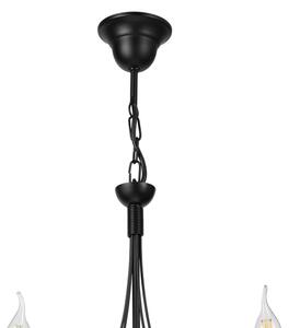 Candelabru cu lanț ANTON 5xE14/15W/230V negru