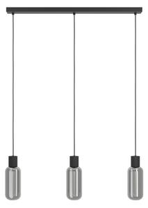 Eglo 901005 - Pendul MAIONE cu cablu 3xE27/4W/230V negru/fumuriu