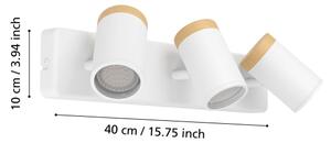 Eglo 300004 - Aplica spot pentru baie CONSUMA, 3x GU10, 3W, 230V, IP44, alb/bej