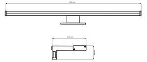 Aplică LED pentru oglindă de baie ELBA LED/12W/230V 4000K 60 cm IP44 crom