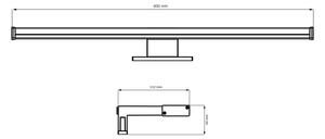 Aplică LED pentru oglindă de baie ELBA LED/8W/230V 4000K 40 cm IP44 crom