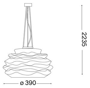 Lustră pe cablu Ideal Lux KARMA 1xE27/60W/230V d. 39 cm alb