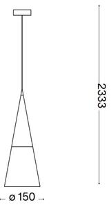 Lustră LED pe cablu Ideal Lux CONO 1xGU10/7W/230V d. 15 cm crom