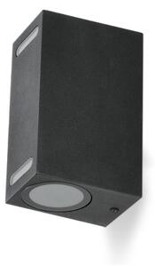 Aplică de exterior QUERK 2xGU10/35W/230V IP54 15 cm negru