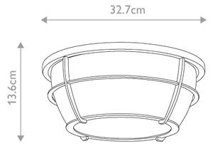 Quoizel QZ-CHANCE-F-PC - Plafonieră CHANCE pentru baie, 2x E27, 60W, 230V, IP44