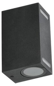 Aplică de exterior QUERK 2xGU10/35W/230V IP54 15 cm negru