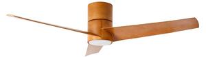 ZEVENTI - Ventilator de tavan LED BARROSA, 18W/230V, Wi-Fi Tuya, maro + telecomandă
