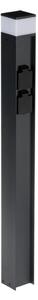 Lampă de exterior cu 2 prize Kanlux 38767 DASTEN 1xG9/11W/230V 80 cm IP44 negru