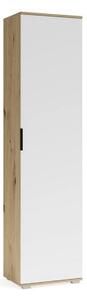 Dulap CLIF SL-50, stejar artisan/alb, PAL laminat, cu o usa, 50x38x203