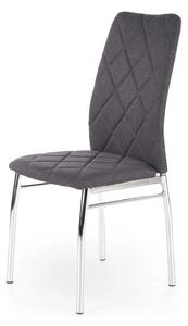 Scaun bucatarie K309, gri inchis/crom, stofa clasica/metal, 43X57X97 C
