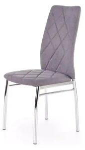 Scaun bucatarie K309, gri deschis/crom, stofa clasica/metal, 43X57X97