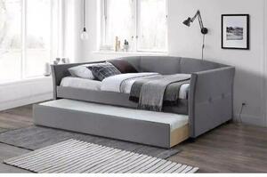 Pat extensibil SANNA 90x200, stofa gri, cu somiera