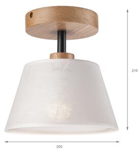 Lustră aplicată Brilagi ANTHONY 1xE14/60W/230V stejar/alb
