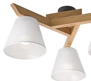 Lustră aplicată Brilagi ANTHONY 3xE14/40W/230V stejar/alb