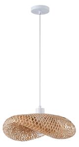 Lustră pe cablu 1xE27/40W/230V bambus