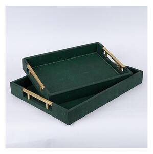 SET 2x tavă decorativă 40x30/34x24 cm verde