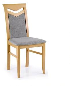 Scaun CITRONE, gri/stejar honey, stofa clasica/lemn de fag, 44X53X96 C